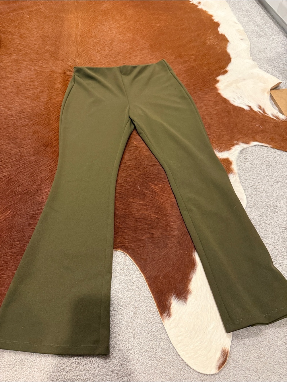 H&M Olive Green Flare Leg Pants